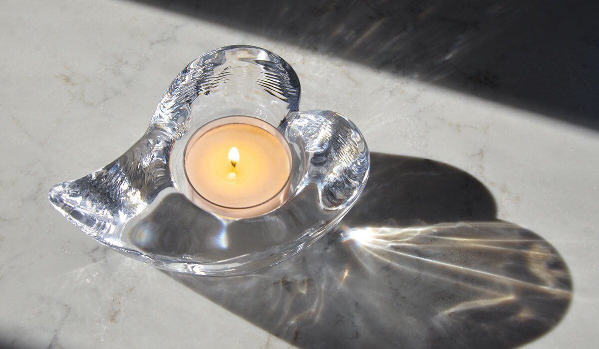 twist heart tealight